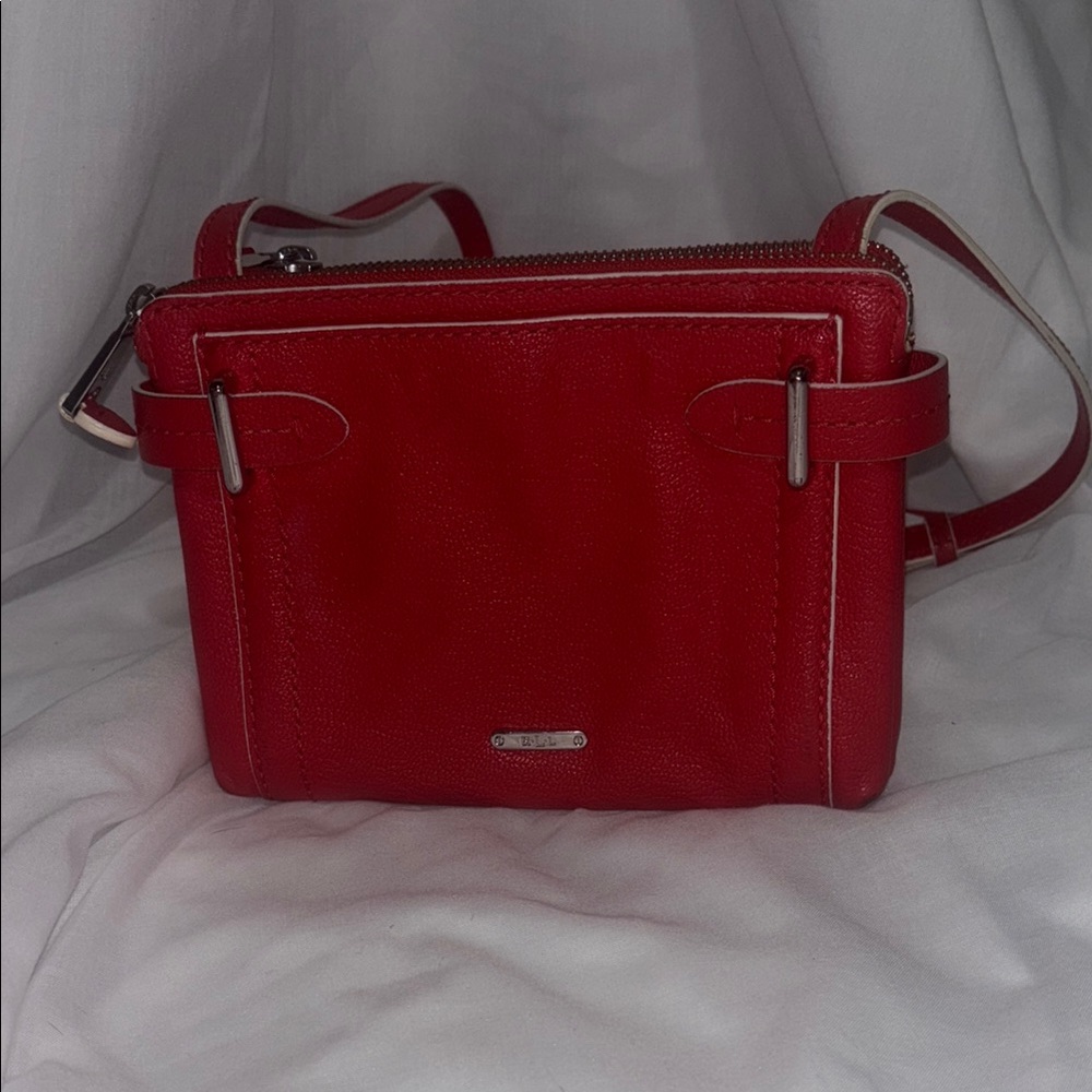 Ralph Lauren Red Leather Crossbody Bag